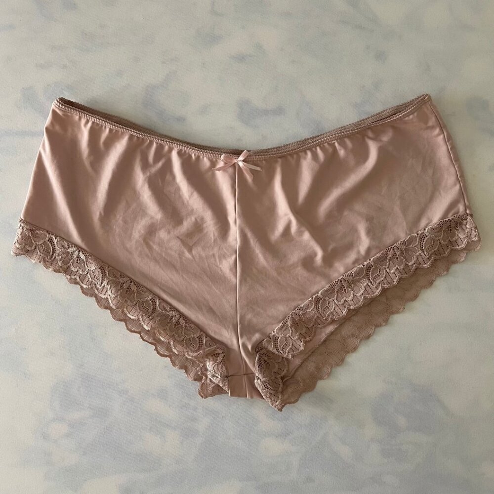 Victoria's Secret Pale Pink 2X Lace Bow Briefs